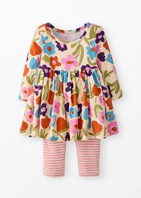 Skater Dress & Legging Set - Fall Floral