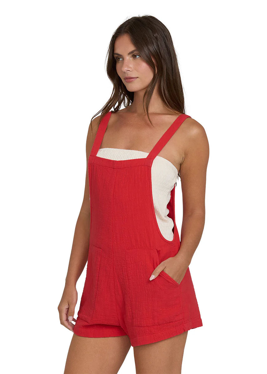 Beach Crush Overall - Fiesta Red