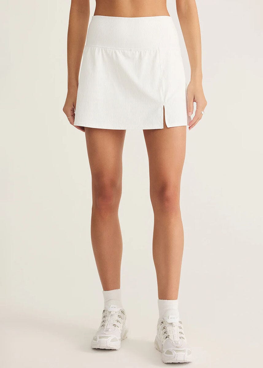 Never Better Rib Skirt - White