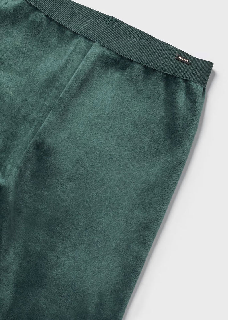 Holly Velvet Leggings - Bottle Green