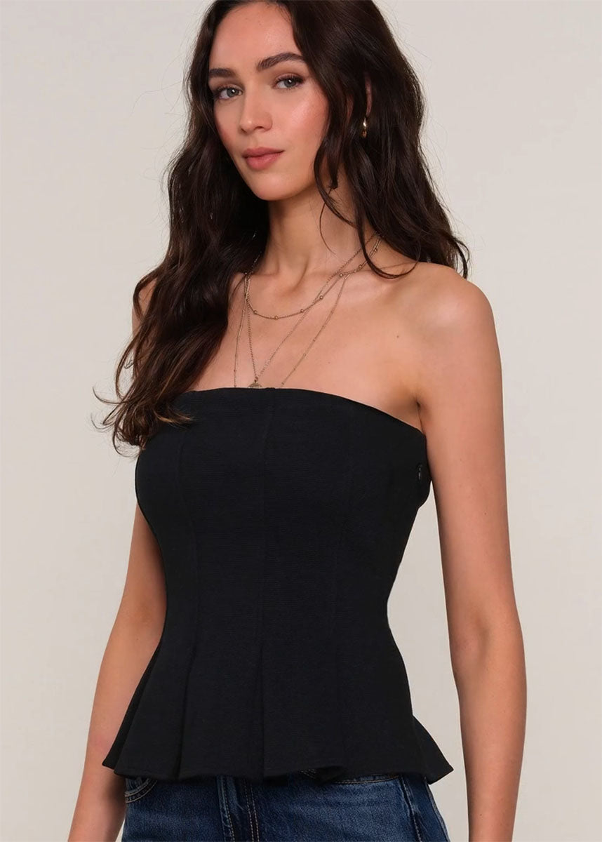 Jolyne Strapless Top - Black