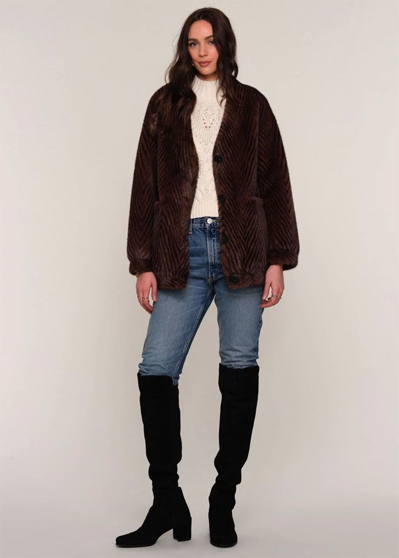 Nelsi Faux Fur Coat - Mink