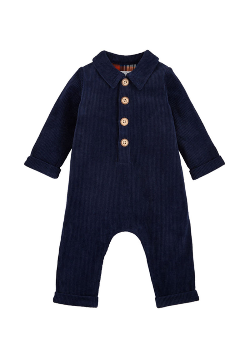 Navy Corduroy Baby Bodysuit