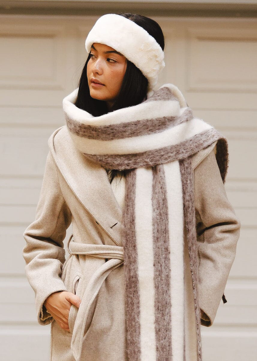 MAD HTR Faux Fur Headband - Ivory
