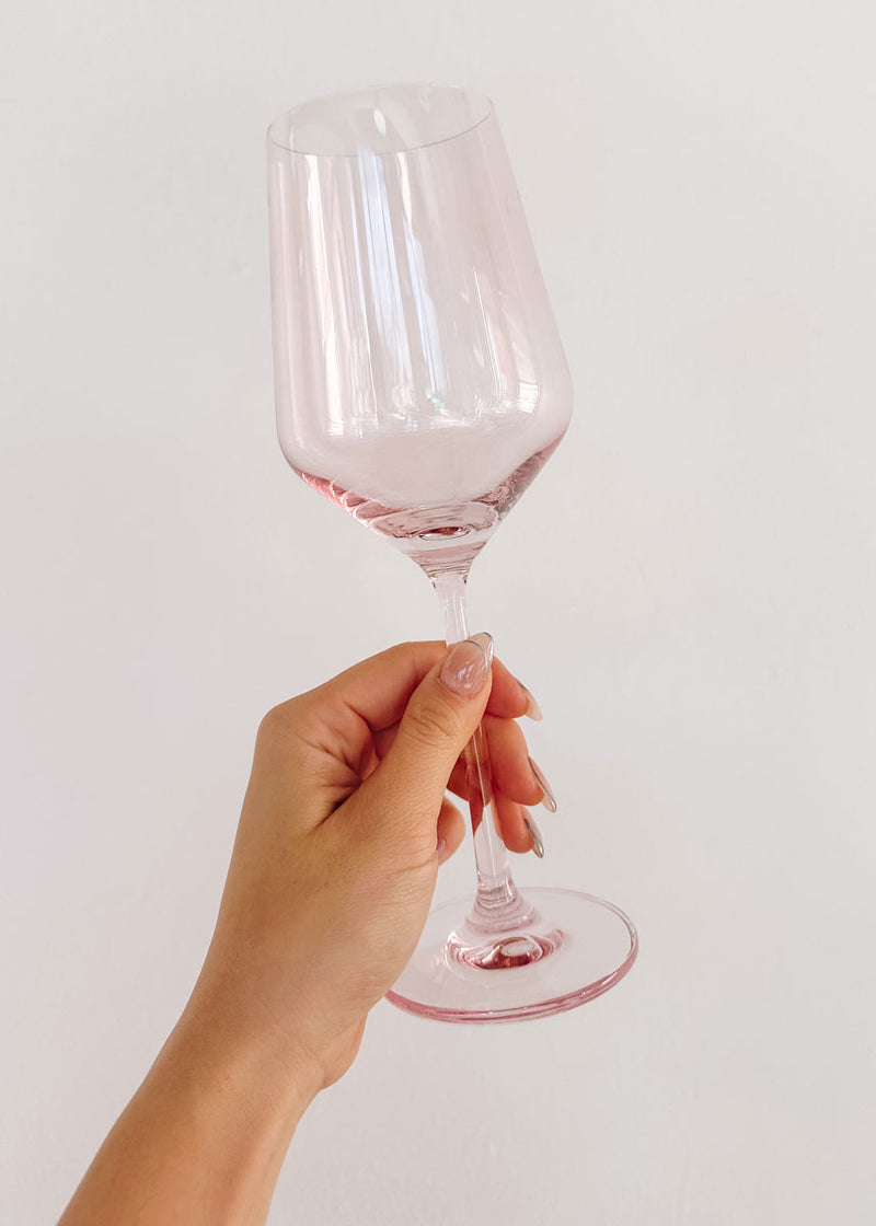 Rose Pink Wine Glass