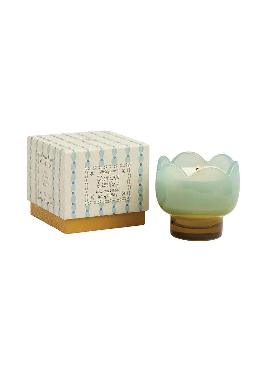 Blue Tulip Glass Candle - Wisteria & Willow - 5.5oz.