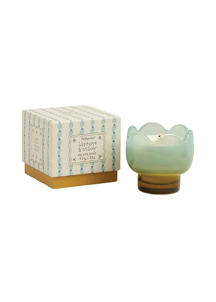 Blue Tulip Glass Candle - Wisteria & Willow - 5.5oz.