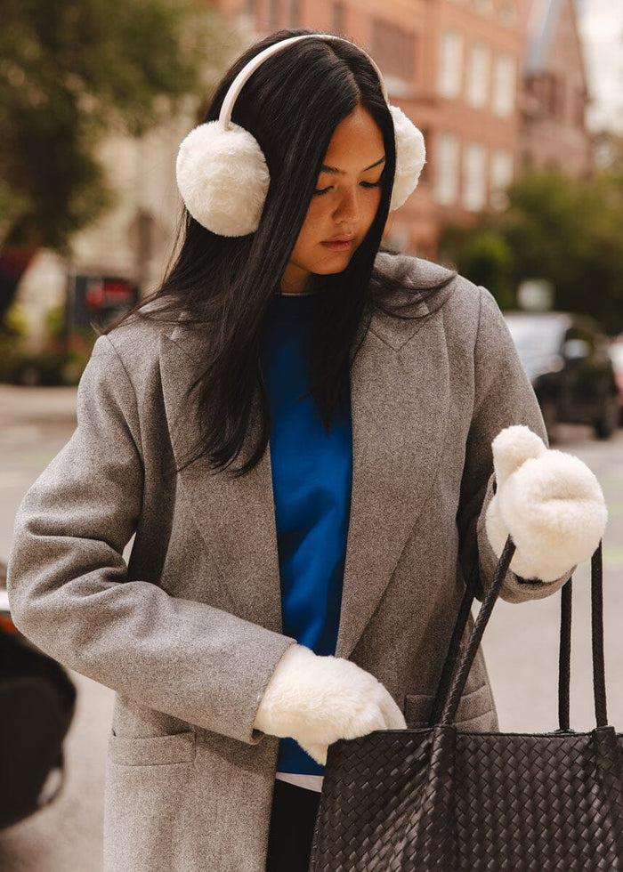 MAD HTR Faux Fur Earmuff - Ivory