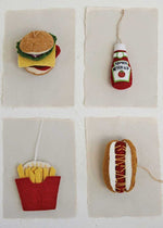 Handmade Wool Felt Hot Dog Ornament