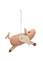 Wool Felt Flying Pig Ornament