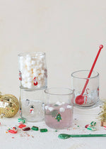 Holiday Icon Drinking Glass - Snowman