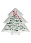 Stoneware Classic Christmas Tree Shaped Plate