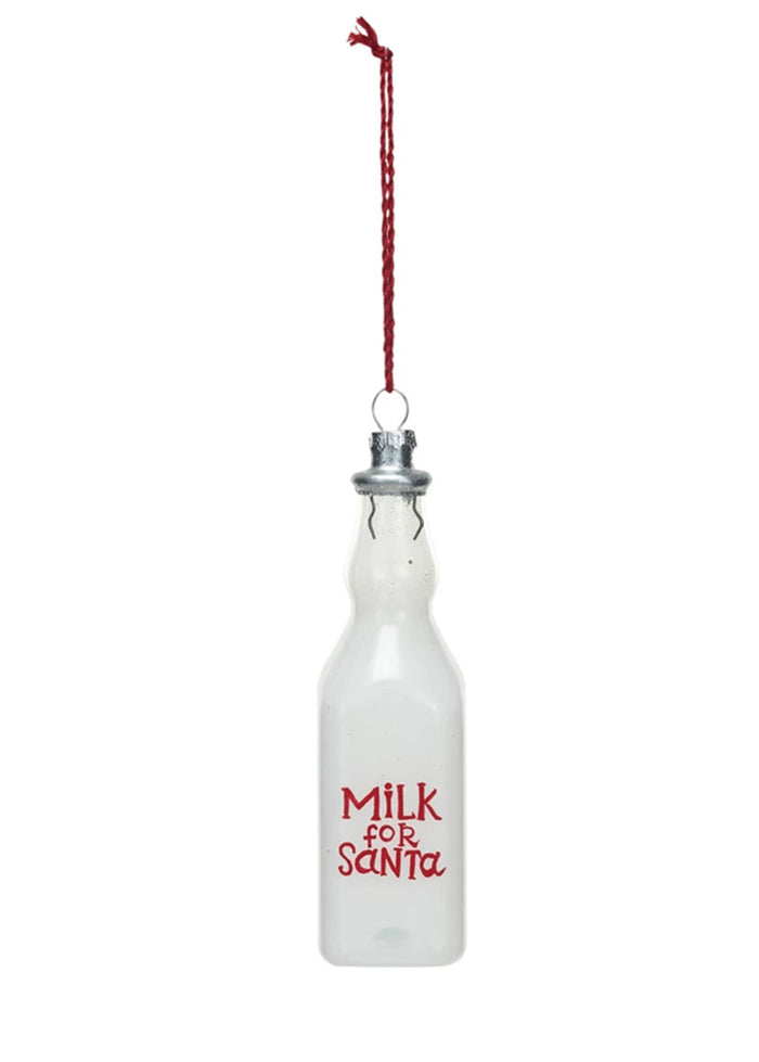 Milk For Santa Bottle Ornament