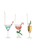 Holiday Cocktail Ornament - Blue Martini