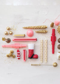 Gift Shaped Taper Candles - Pink & Red