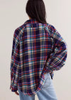 Girl Meets Boy Plaid Shirt - Navy Combo