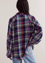 Girl Meets Boy Plaid Shirt - Navy Combo