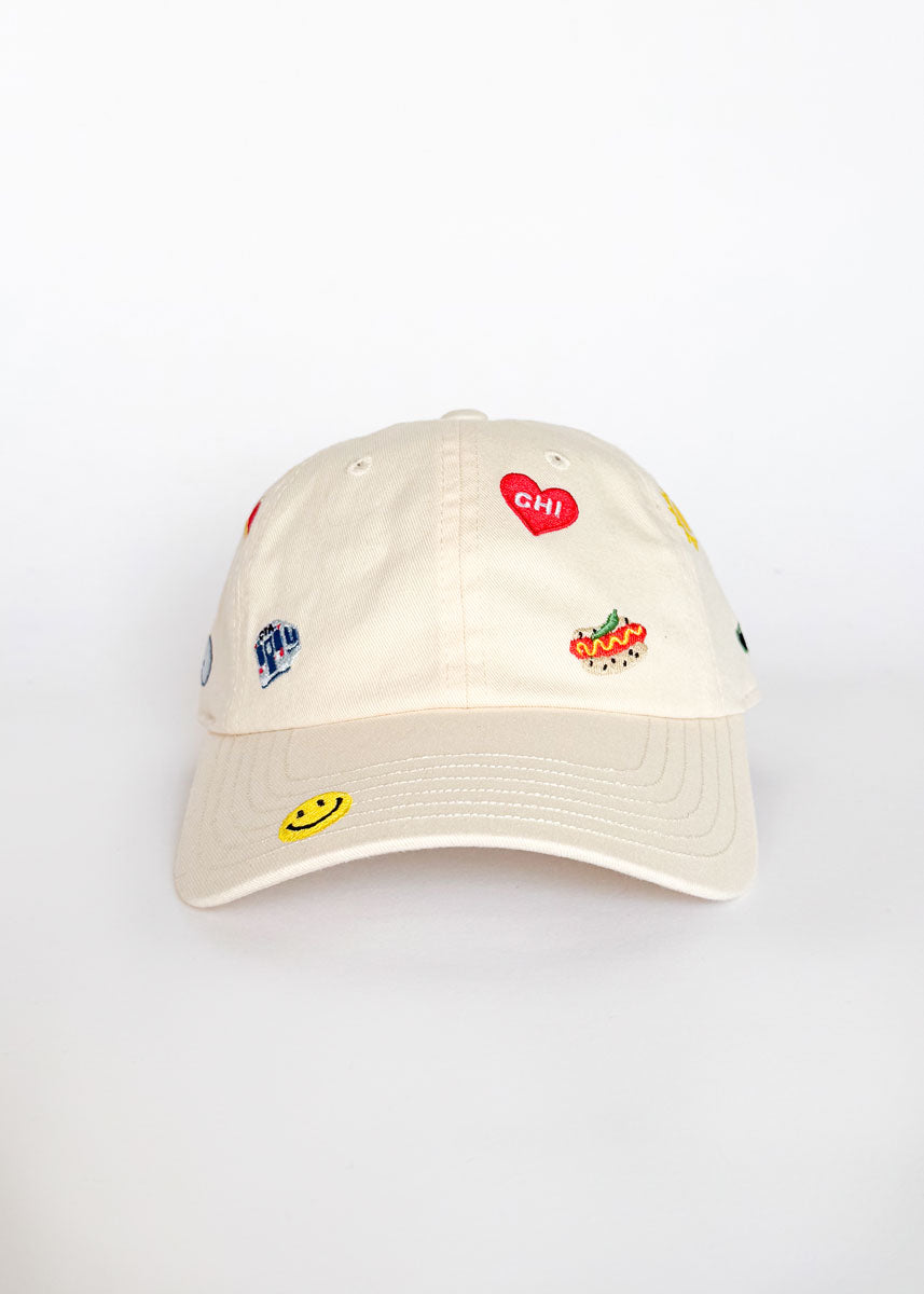 Youth Chicago Icons Hat - Ivory