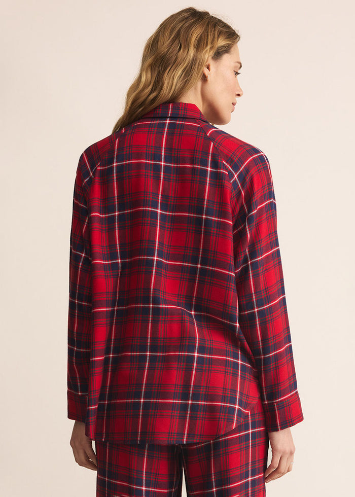 River Plaid Button Up - Haute Red