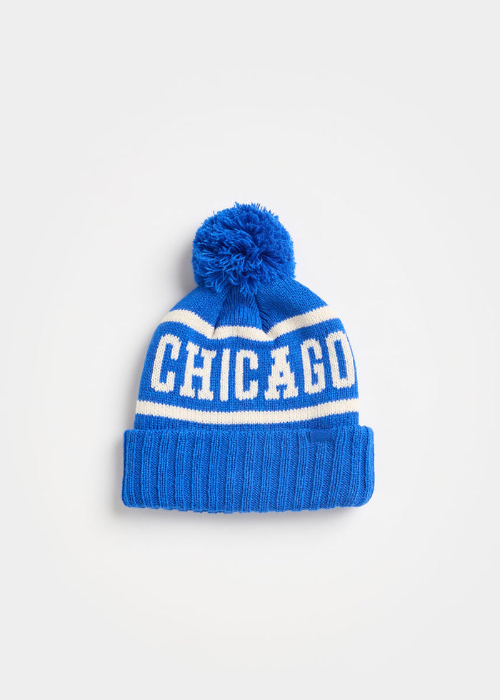 MAD HTR Chicago Pom Beanie - Youth - Cobalt