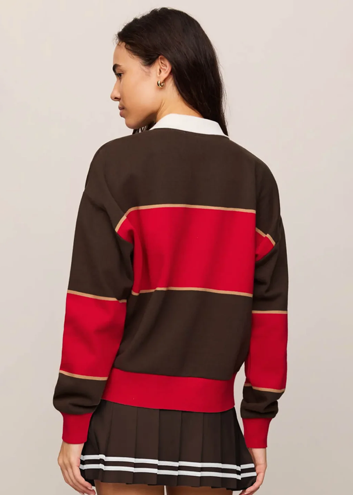 Study Break Polo Sweatshirt - Game Day Red