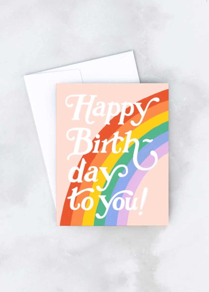 Big Rainbow Birthday Card