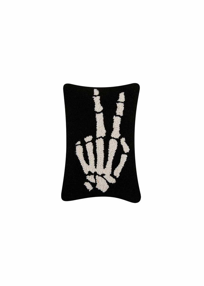 Skeleton Peace Hook Pillow