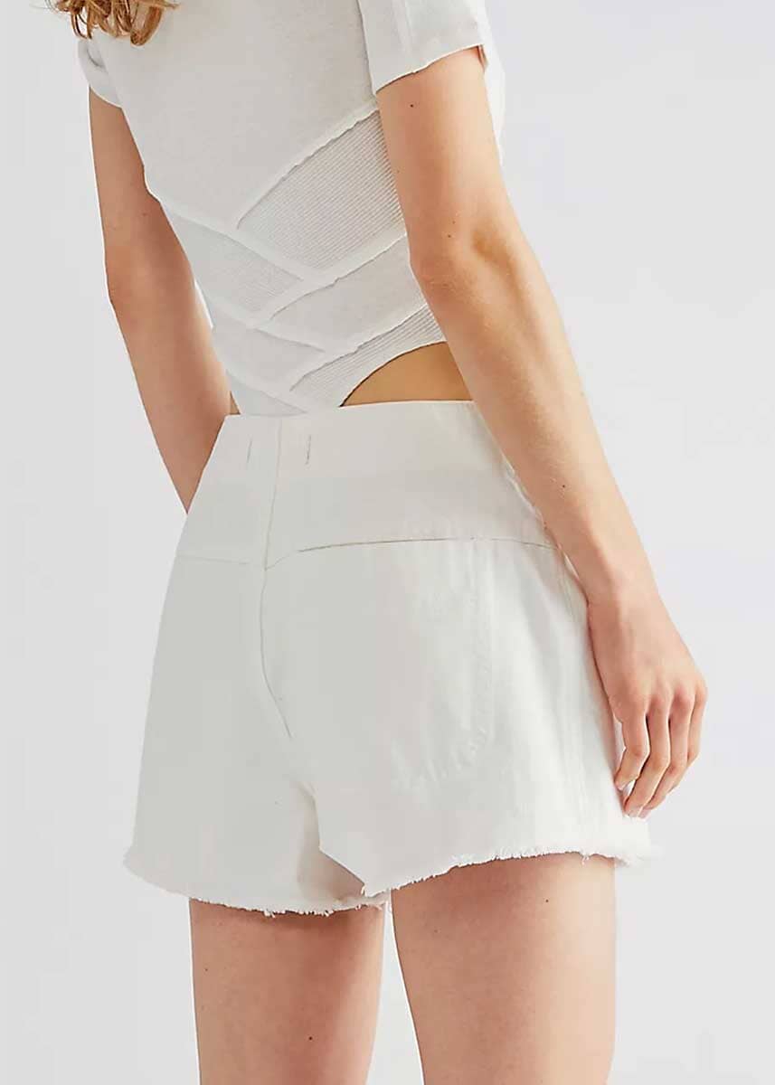 Emmy Denim Skort - White
