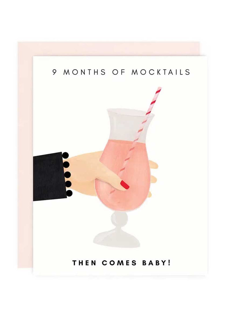 Mocktails Then Baby Card