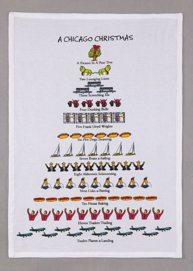 A Chicago Christmas Kitchen Towel