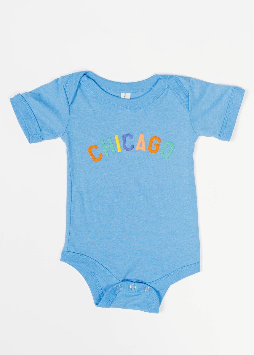 Sweet Home Chicago Onesie - Columbia Blue