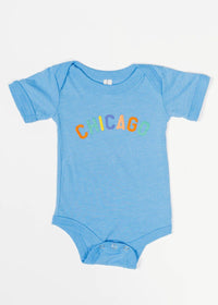 Sweet Home Chicago Onesie - Columbia Blue