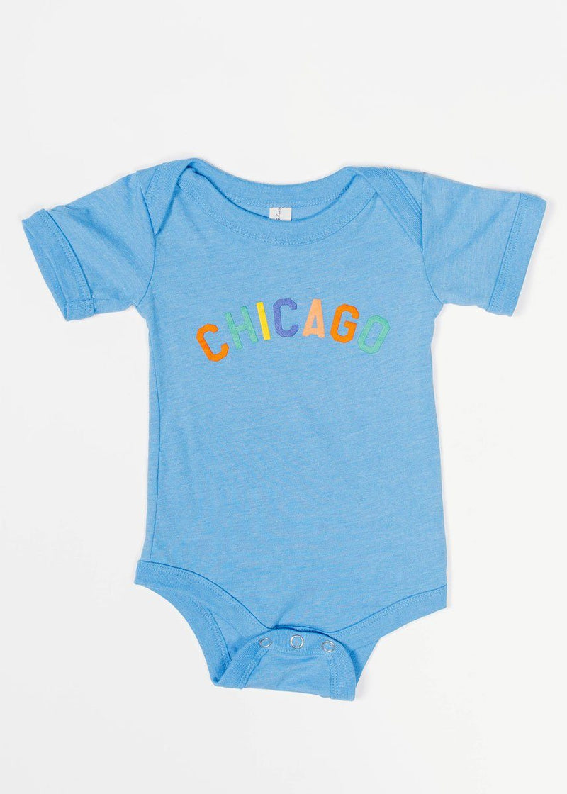 Sweet Home Chicago Onesie - Columbia Blue