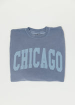 Chicago Collegiate Puff Sweatshirt - Slate Blue