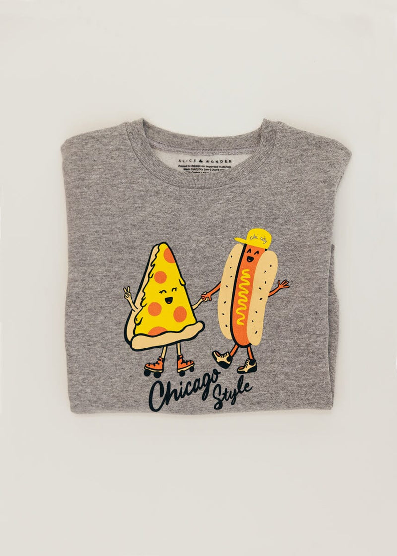Chicago Style Toddler Sweatshirt - Heather Grey