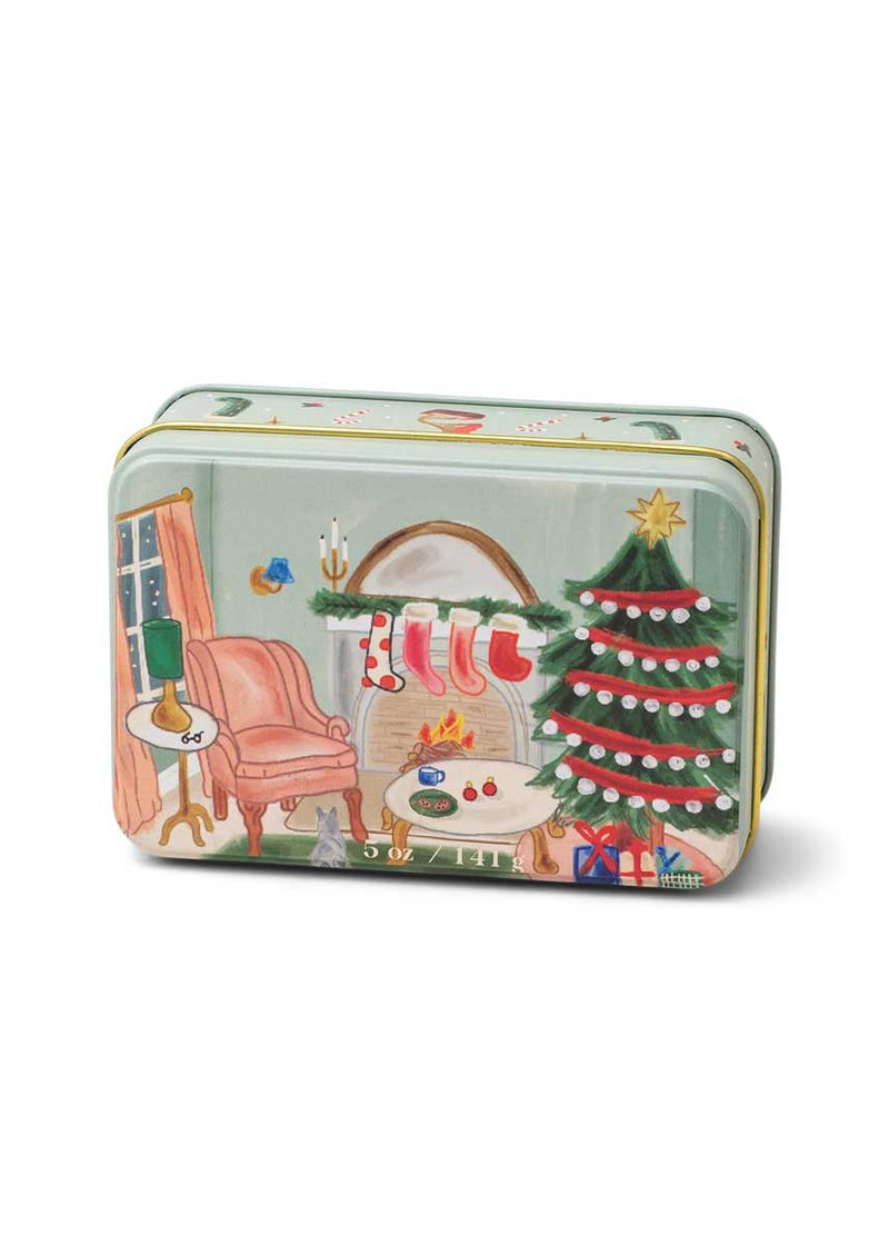 Christmas Tin Candle - Persimmon & Chestnut - 5 oz.