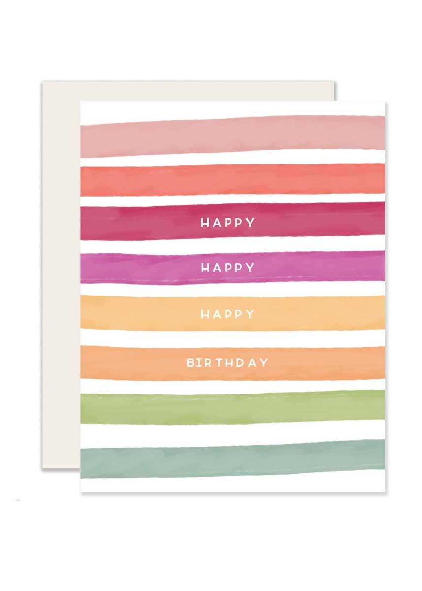 Happy Stripes Card