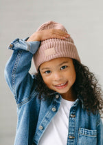 Toddler Mad Hatter Ribbed Knit Beanie - Taupe