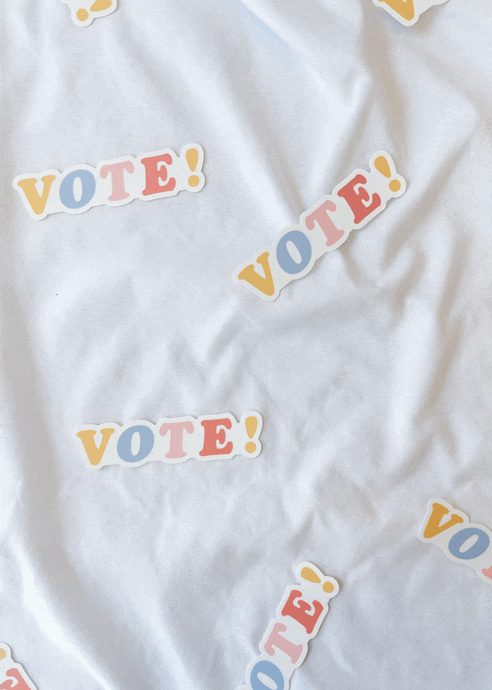 Pastel Vote Sticker