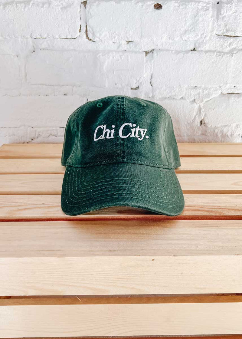 Chi City Dad Hat - Hunter Green