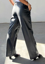 Blake Vegan Leather Trousers - Black