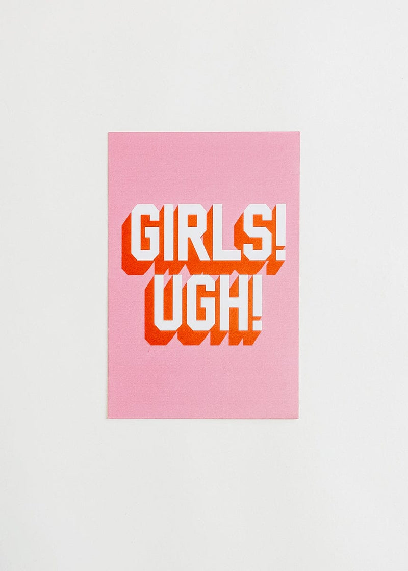 Girls! Ugh! Postcard