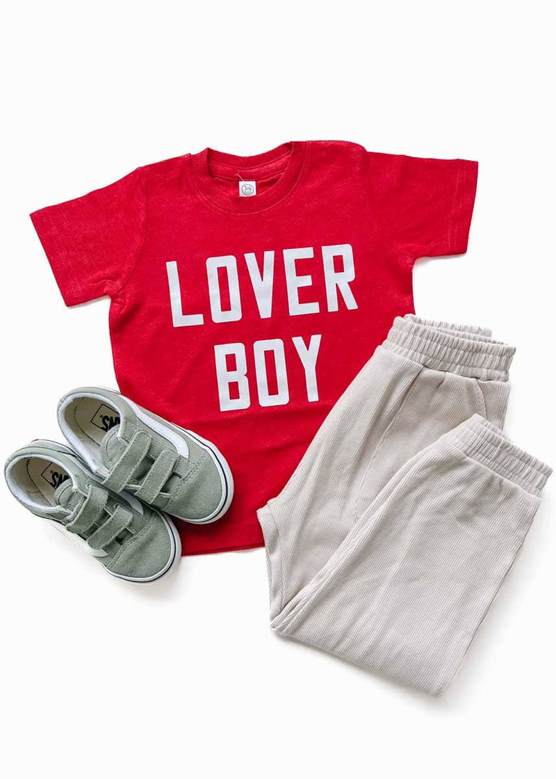 Lover Boy Toddler Tee - Red