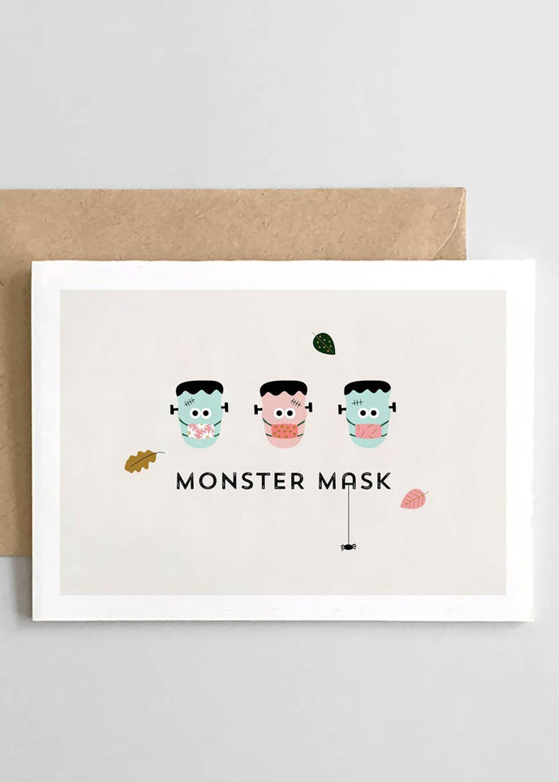 Monster Mask Halloween Card