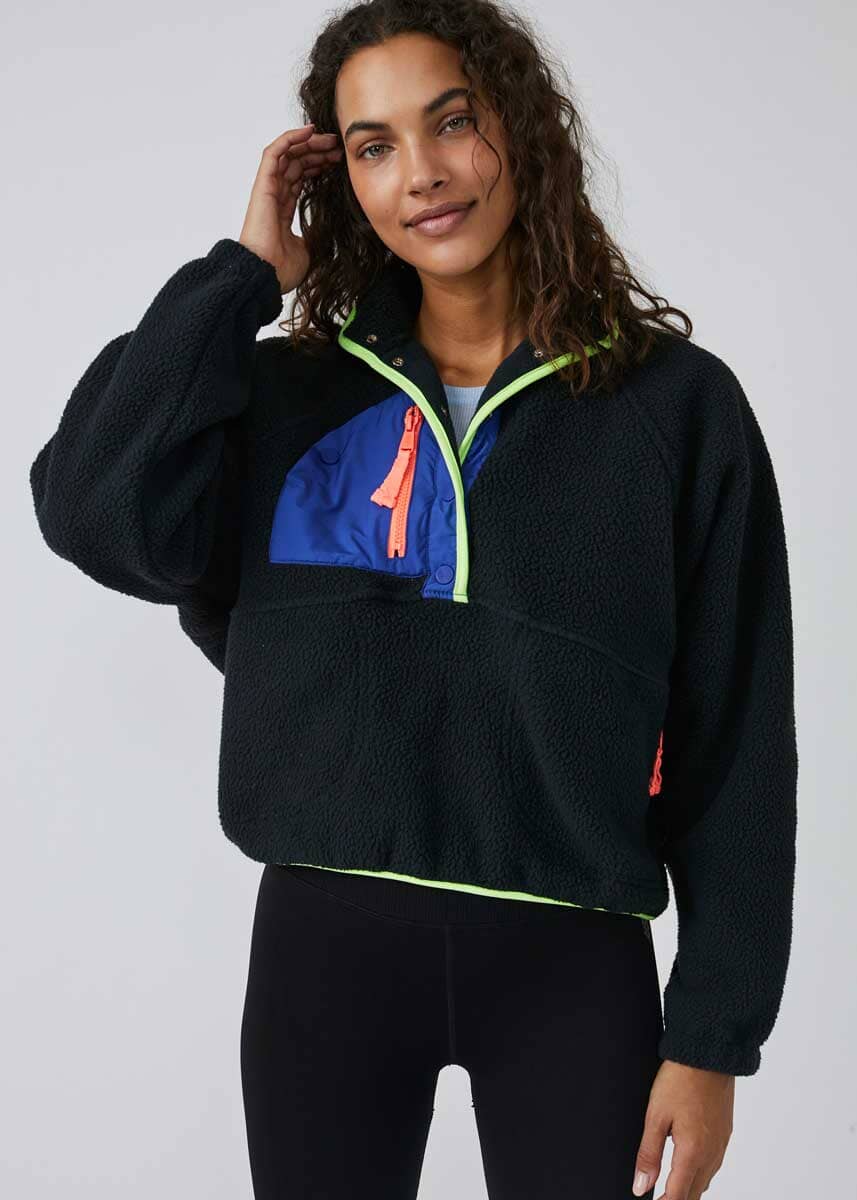 Hit The Slopes Pullover - Black Sporty Combo