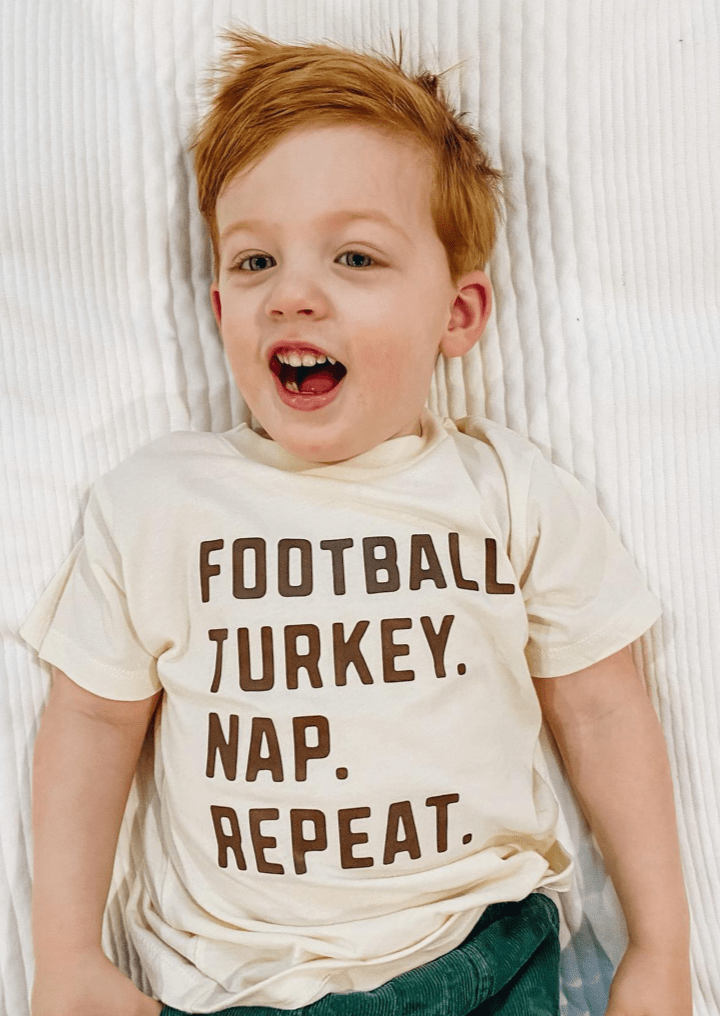 Football Turkey Nap Kids Tee