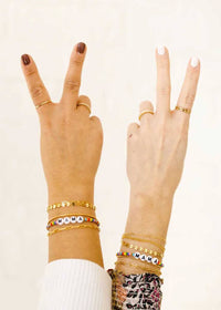 Rainbow Beaded Mama Bracelet