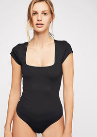 Square Eyes Bodysuit - Black