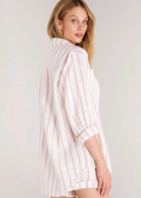 Saturdays Stripe Shirt - White Sand