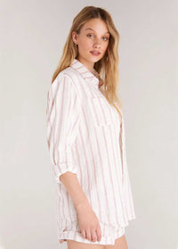 Saturdays Stripe Shirt - White Sand